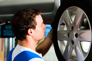 Auto mechanic in his workshop
