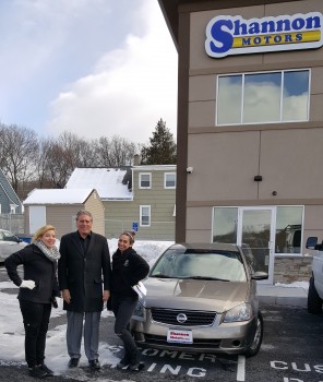 Shantelle, our first Woonsocket customer with our sales specials Ray! Congratulations on your Nissan!