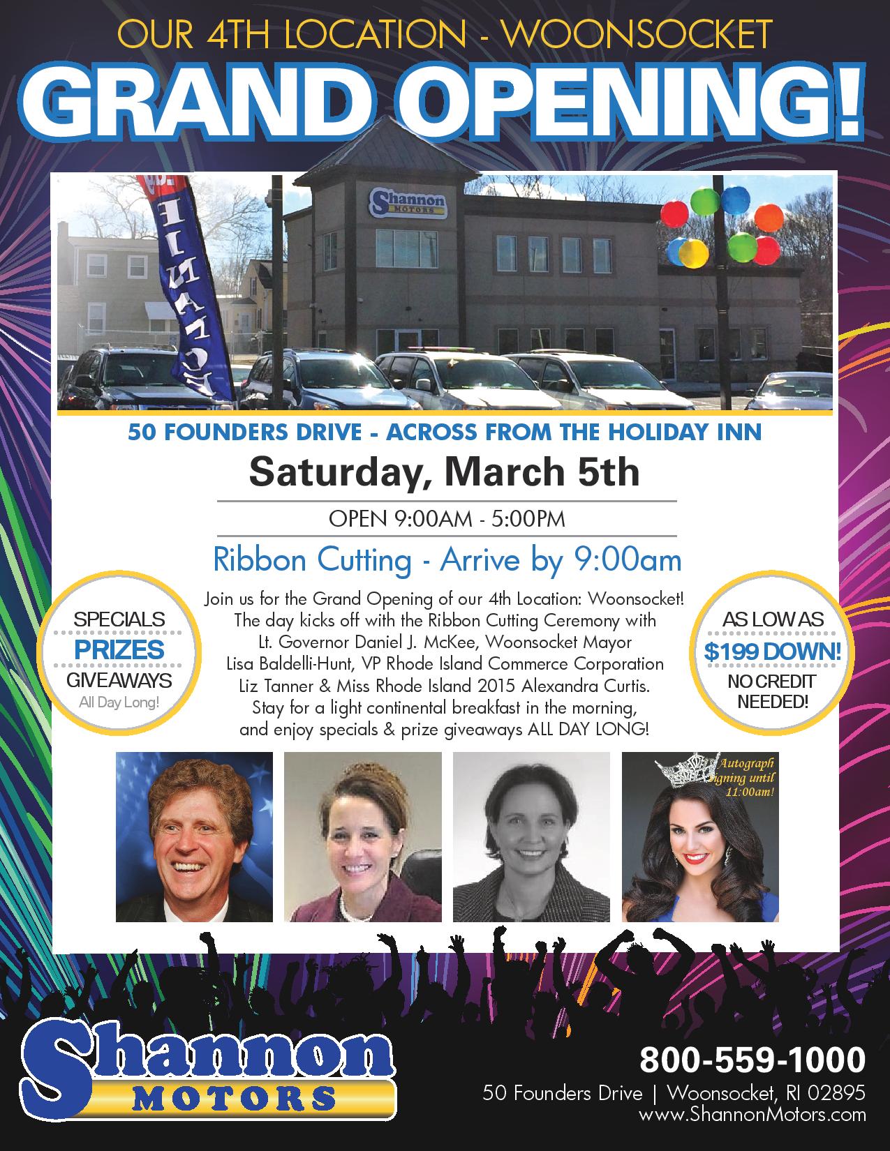 Shannon Motors Woonsocket Grand Opening Event