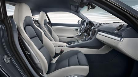 cabin of the 2017 Porsche 718 Cayman